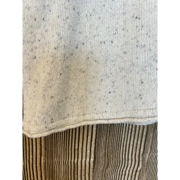 Pure J Jill Fleckd Beige Wool Sweater Sz M Petite Boho Asymmetric Slit Lagenlook - Picture 4 of 10